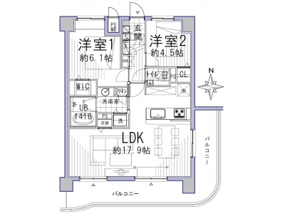 ２LDKタイプ間取