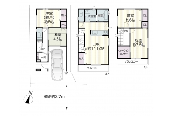 B号地　建物面積約99.36㎡